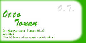 otto toman business card